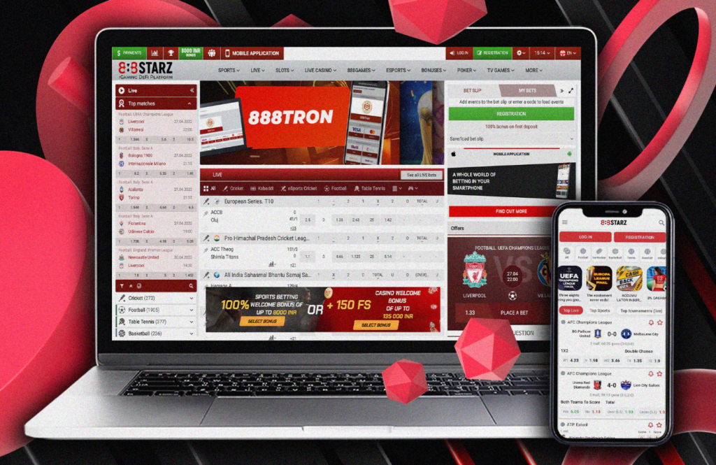 888Starz Mobile-Adapted Betting Platform