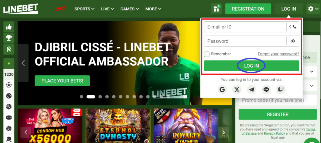 Linebet Login for Existing Members