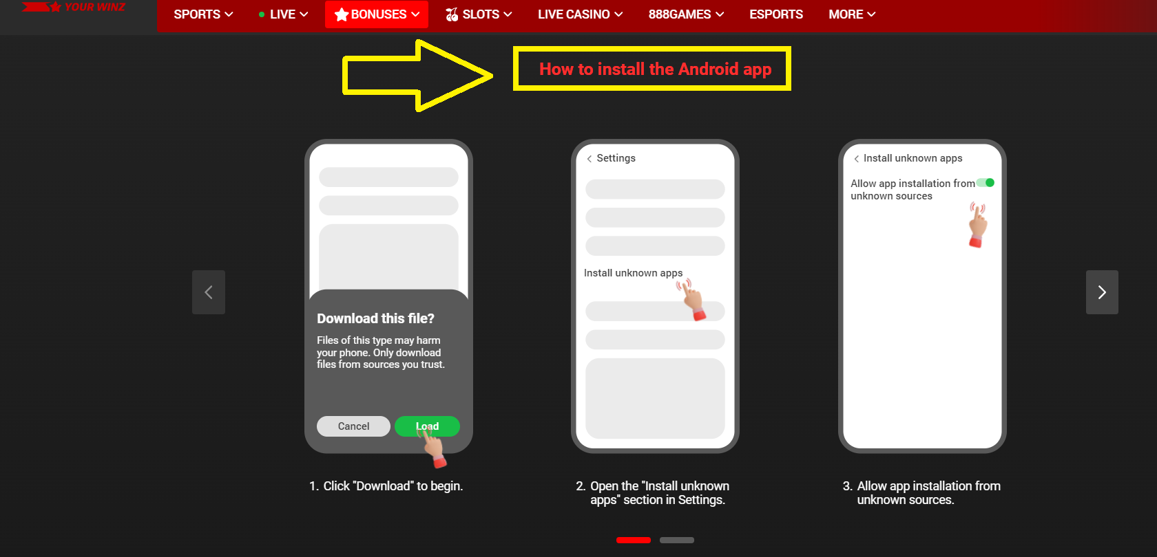 تطبيق 888Starz متعدد الوظائف لنظام Android
