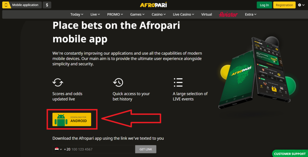 Install the AfroPari App for Android